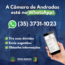 Câmara Municipal de Andradas lança atendimento via WhatsApp para facilitar comunicação com a população Câmara Municipal de Andradas lança atendimento via WhatsApp para facilitar comunicação com a população