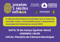 Câmara Municipal de Andradas promove lançamento do Parlamento Jovem 2025