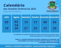 Calendário do segundo semestre de 2022