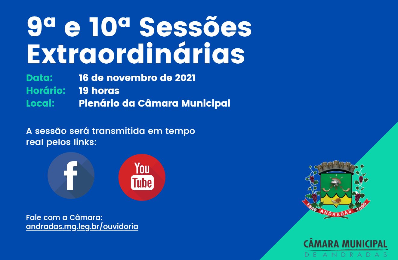 Câmara realiza sessões extraordinárias para votação de projetos