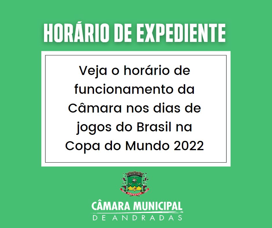 Câmara regulamenta horário de expediente durante os jogos do Brasil na Copa