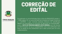 CORREÇÃO DE EDITAL