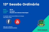 Pauta da 13ª Sessão Ordinária