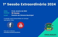 Pauta da 1ª Sessão Extraordinária de 2024