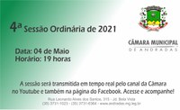 Pauta da 4ª Sessão Ordinária de 2021