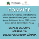 Sessão Jovem da Câmara Jovem 2025 será nesta quinta-feira  Sessão Jovem da Câmara Jovem 2025 será nesta quinta-feira